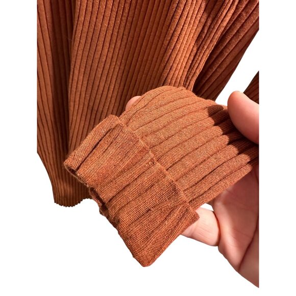 ๐ 2/$20 ๐ Ribbed Rust Long Sleeve Top & Pant Set - Moda Asya Collection XL - Picture 2 of 7